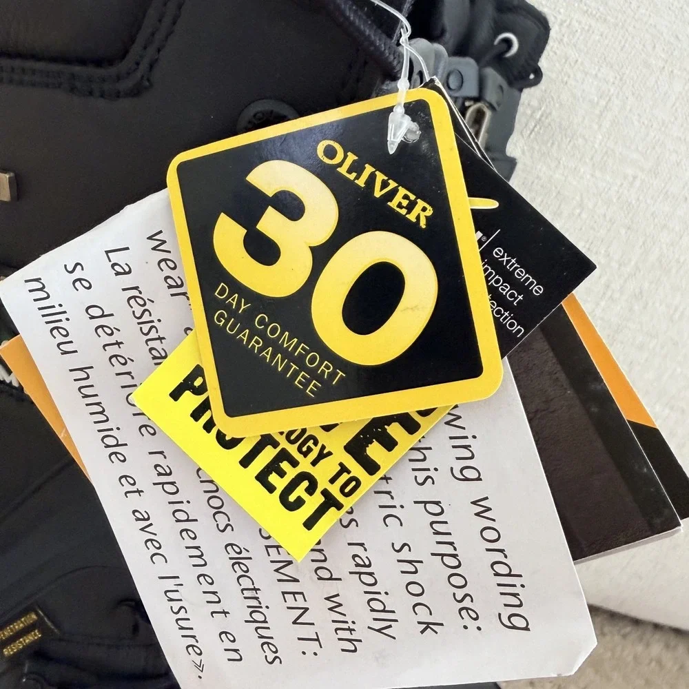 Oliver by Honeywell 65 Series 10 in Lace-Up Steel Toe Boots in Black Men US 11